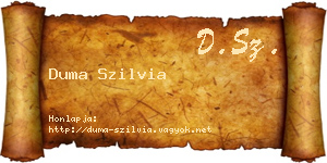 Duma Szilvia névjegykártya